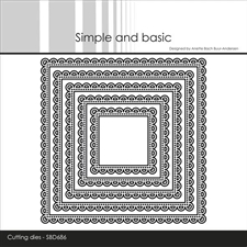 Simple and Basic Die - 10x10 Squares Scalloped Edges