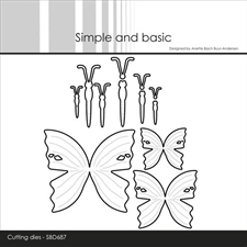 Simple and Basic Die - Butterflies