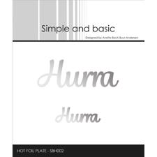 Simple and Basic HOT FOIL Plate - Tekst / Hurra
