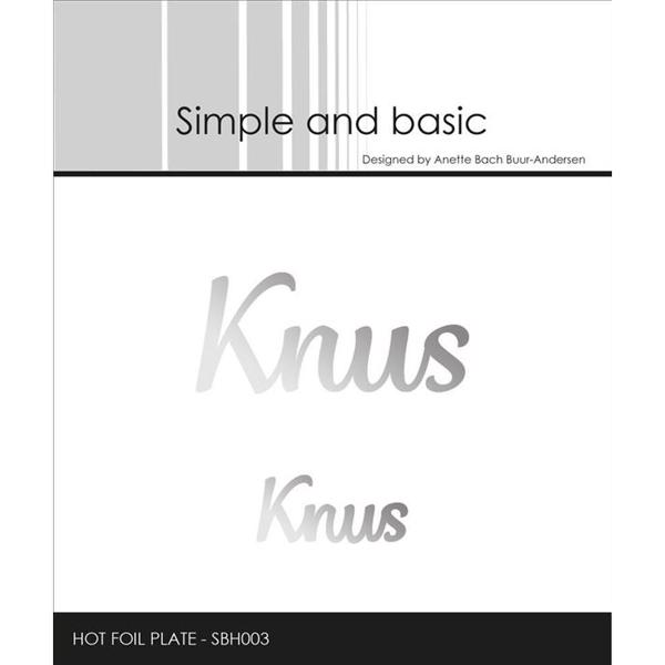 Simple and Basic HOT FOIL Plate - Tekst / Knus