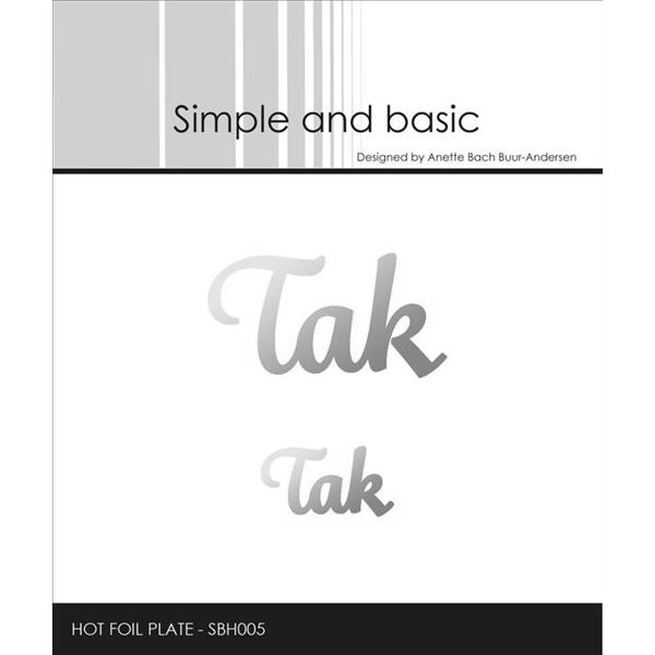 Simple and Basic HOT FOIL Plate - Tekst / Tak