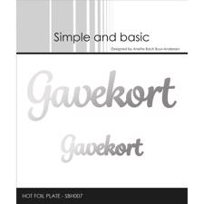 Simple and Basic HOT FOIL Plate - Tekst / Gavekort
