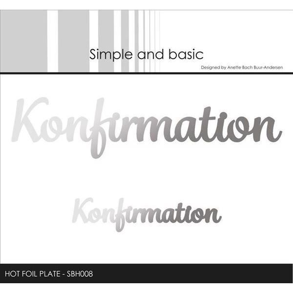 Simple and Basic HOT FOIL Plate - Tekst / Konfirmation