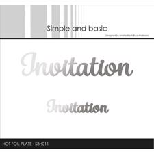 Simple and Basic HOT FOIL Plate - Tekst / Invitation