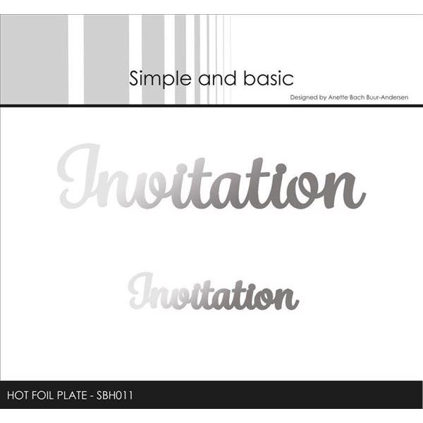 Simple and Basic HOT FOIL Plate - Tekst / Invitation