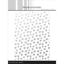 Simple and Basic HOT FOIL Plate - Small Stars