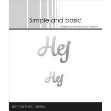 Simple and Basic HOT FOIL Plate - Tekst / Hej