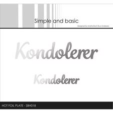 Simple and Basic HOT FOIL Plate - Tekst / Kondolerer