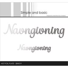 Simple and Basic HOT FOIL Plate - Tekst / Navngivning