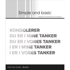 Simple and Basic HOT FOIL Plate - Tekster / Kondolerer m.fl.