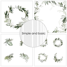 Simple and Basic Design Papers - Green Softness 15x15 cm (lille)
