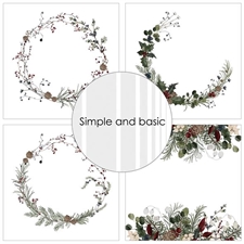 Simple and Basic Design Papers - Scent of Winter 15x15 cm (lille)