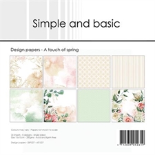 Simple and Basic Design Papers - A Touch of Spring 15x15 cm (lille)
