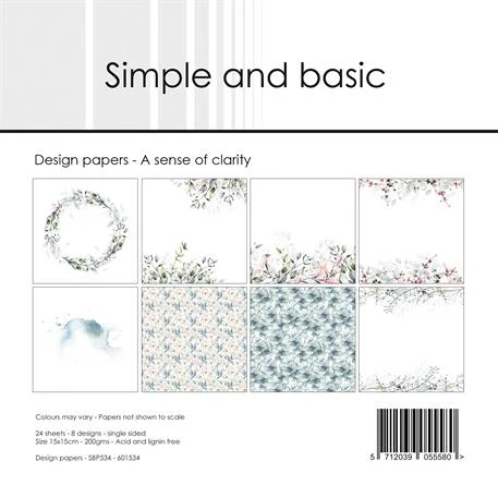 Simple and Basic Design Papers - A Sense of Clarity 15x15 cm (lille)