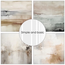 Simple and Basic Design Papers - Modern and Abstract 15x15 cm (lille)