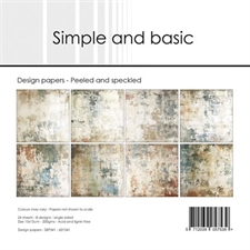 Simple and Basic Design Papers - Peeled and Speckled 15x15 cm (lille)