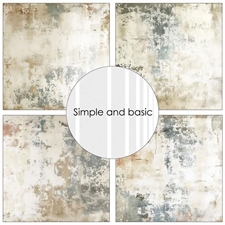 Simple and Basic Design Papers - Peeled and Speckled 15x15 cm (lille)