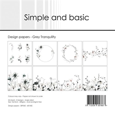 Simple and Basic Design Papers - Grey Tranquility 15x15 cm (lille)