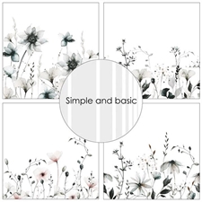 Simple and Basic Design Papers - Grey Tranquility 15x15 cm (lille)