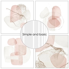 Simple and Basic Design Papers - Soft Watercolor Backgrounds 15x15 cm (lille)