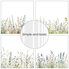 Simple and Basic Design Papers - Floral Borders 15x15 cm (lille)