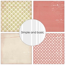 Simple and Basic Design Papers - Be Merry 15x15 cm (lille)
