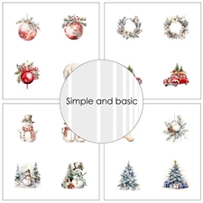 Simple and Basic Design Papers - Christmas 15x15 cm (lille)