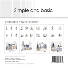 Simple and Basic Design Papers - Baby it's Cold Outside 15x15 cm (lille)