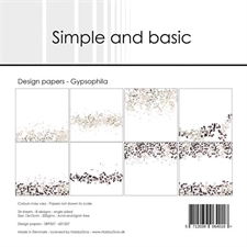 Simple and Basic Design Papers - Gypsophila 15x15 cm (lille)