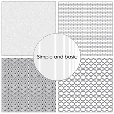 Simple and Basic Design Papers - Black Geometric Vol. 2 15x15 cm (lille)