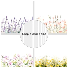 Simple and Basic Design Papers - Floral Borders Vol. 2 15x15 cm (lille)