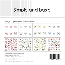 Simple and Basic Design Papers - Beautiful Butterflies (lille)
