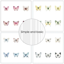 Simple and Basic Design Papers - Beautiful Butterflies (lille)