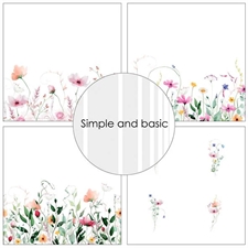Simple and Basic Design Papers - Bright Watercolour Florals (lille)