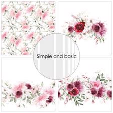 Simple and Basic Design Papers - Watercolor Roses 30,5x30,5 cm (stor)
