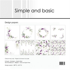 Simple and Basic Design Papers - Lavender Spirit 30,5x30,5 cm (stor)