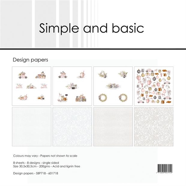 Simple and Basic Design Papers - Cozy Christmas 30,5x30,5 cm (stor)