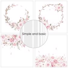 Simple and Basic Design Papers - Silent Rose 30,5x30,5 cm (stor)