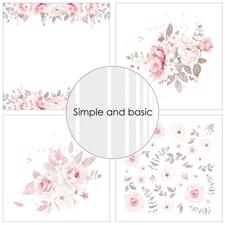 Simple and Basic Design Papers - Silent Rose 15x15 cm (lille)
