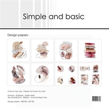 Simple and Basic Design Papers - Organic Shapes 30,5x30,5 cm (stor)