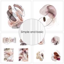Simple and Basic Design Papers - Organic Shapes 15x15 cm (lille)