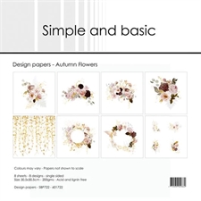 Simple and Basic Design Papers - Autumn Flowers 30,5x30,5 cm (stor)