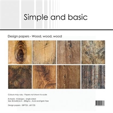 Simple and Basic Design Papers - Wood, Wood, Wood 30,5x30,5 cm (stor)