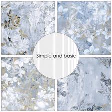 Simple and Basic Design Papers - Roses are... Frozen Blue and Gold 15x15 cm (lille)