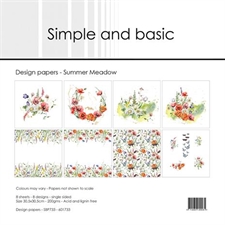 Simple and Basic Design Papers - Summer Meadow 30,5x30,5 cm (stor)