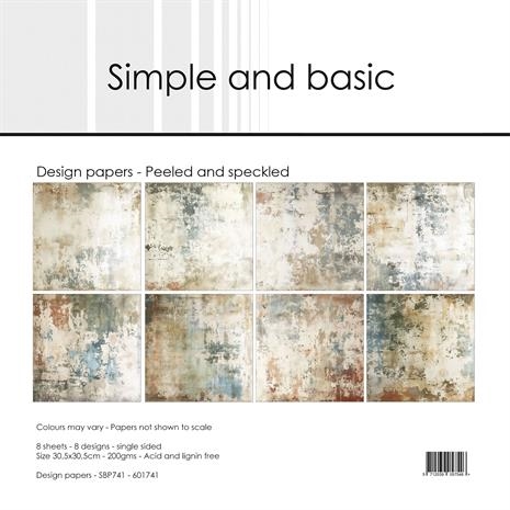 Simple and Basic Design Papers - Peeled and Speckled 30,5x30,5 cm (stor)