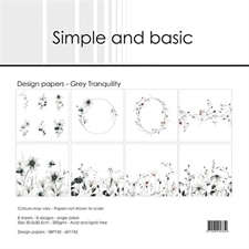 Simple and Basic Design Papers - Grey Tranquility 30,5x30,5 cm (stor)