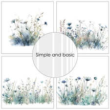 Simple and Basic Design Papers - Blue Meadows 30,5x30,5 cm (stor)