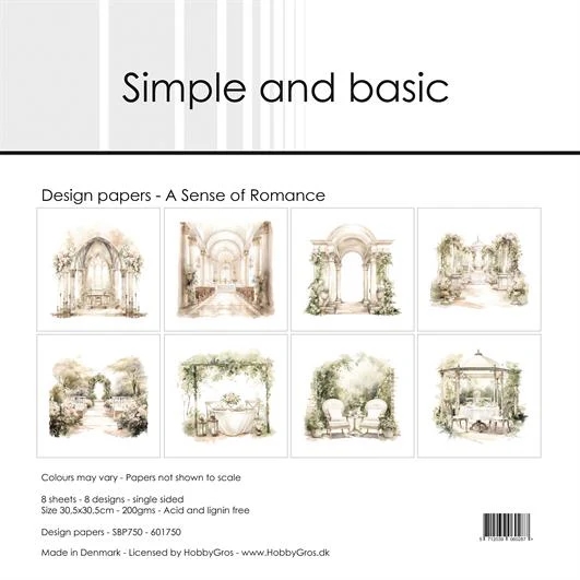 Simple and Basic Design Papers - A Sense of Romance 30,5x30,5 cm (stor)