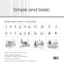Simple and Basic Design Papers - Baby it's Cold Outside 30,5x30,5 cm (stor)
